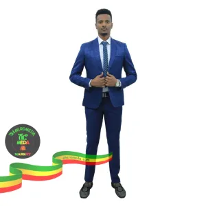 Blue Black Vintage Suit for Men