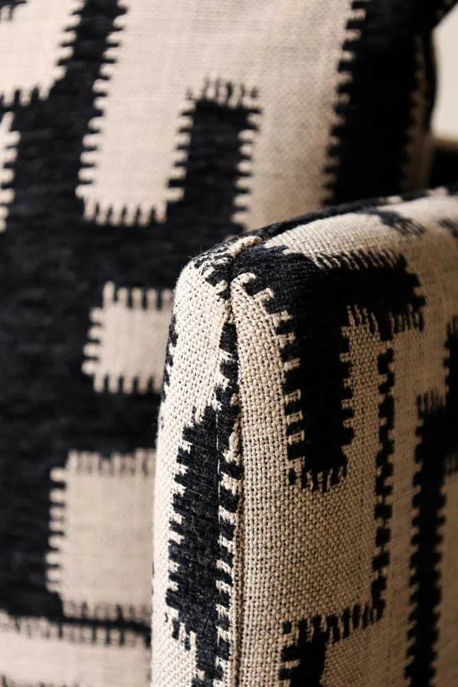 Fabulous Monochrome Pattern Club Chair