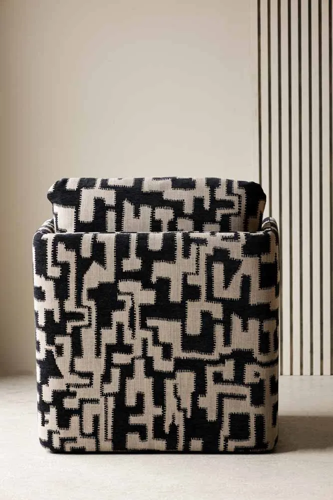 Fabulous Monochrome Pattern Club Chair