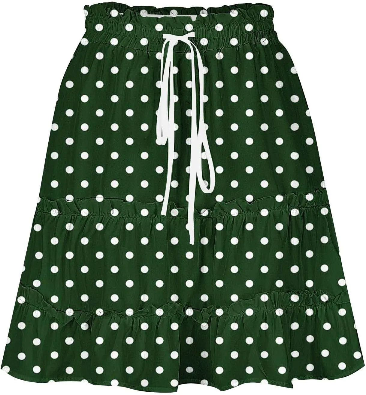 Flowy Printed Mini Skirts for Women Casual High Waisted Summer Boho Skirt Lightweight Adjustable Tie Knot Skorts