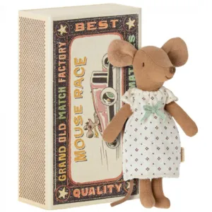 Maileg - Big Sister mouse in box - bow dress