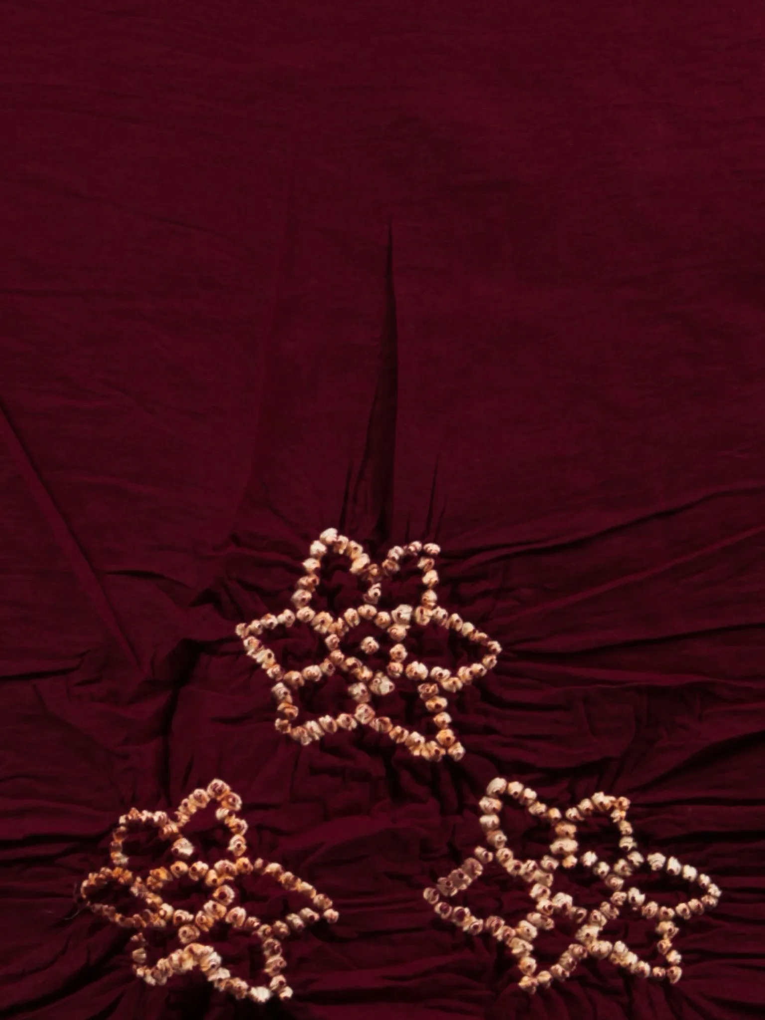 Peanut Brown Maroon White Hand Tie & Dye Bandhej Suit Salwar Dupatta (Set of 3) With Hand Embroidery & Mirror Work - S16281245