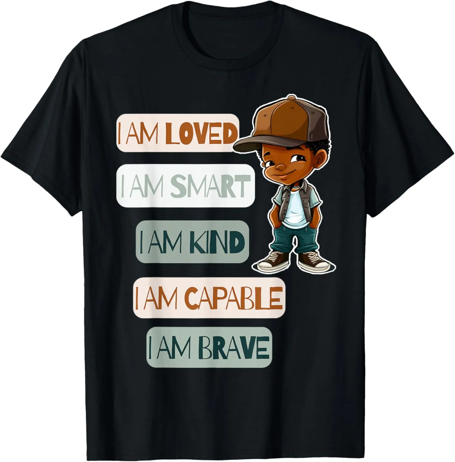 Positive Affirmations for African American Boys T-Shirt