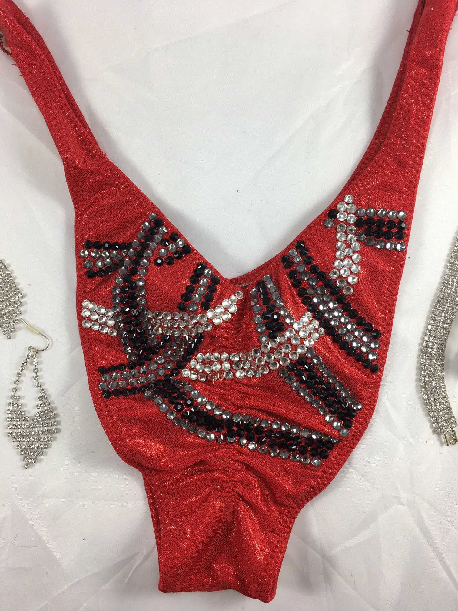 Sennett Deluxe Figure Suit QuickShip- C cup - Red -BlingBlingBottomButt