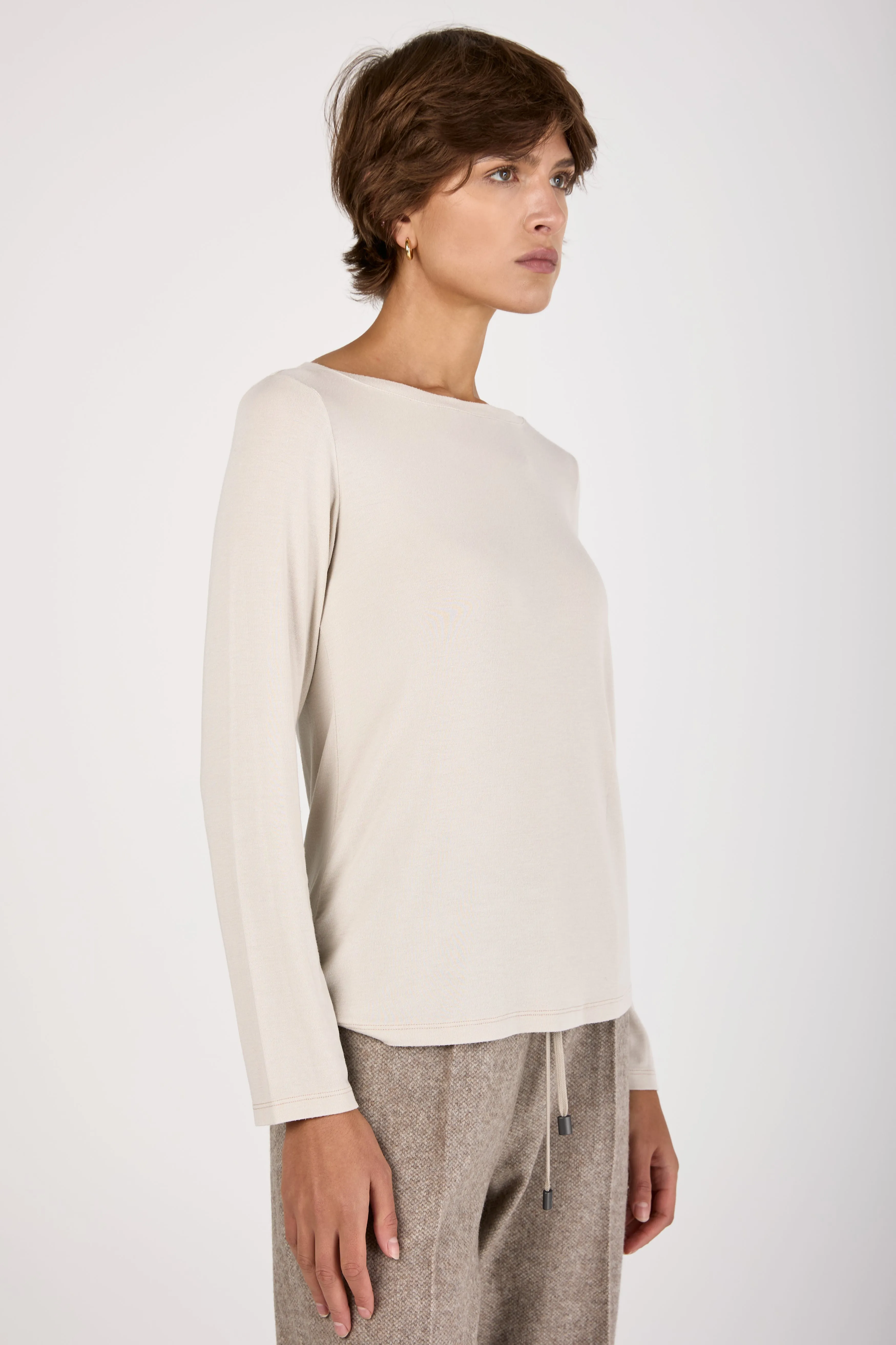 Slim Fit Long-Sleeve Shirt in Sand