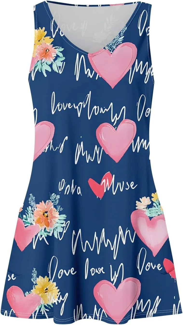 Summer Dresses for Women Vacation Casual Sundress Beach V Neck Dress with Pocket 2025 Sleeveless Swimsuit Coverup