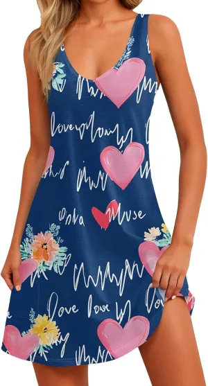 Summer Dresses for Women Vacation Casual Sundress Beach V Neck Dress with Pocket 2025 Sleeveless Swimsuit Coverup