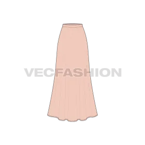 Women's Long Length Gathered Skirt